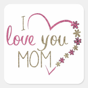 TE AMO Pegatinas DE MAMÁ