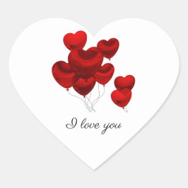Te Amo Pegatinas del Corazón