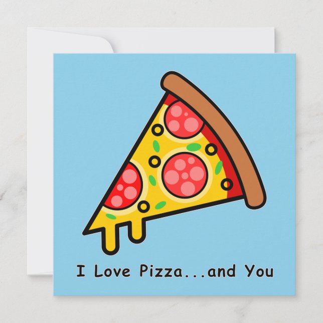 Te Amo Pizza...y Tú Tarjeta Divertida del Día de S (Anverso)