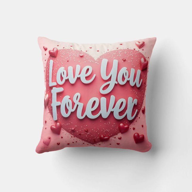 Te amo por siempre almohada - regalo El día de San (Reverso)
