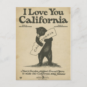Te amo postal de California