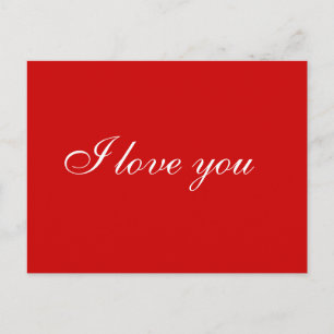 Te amo postal roja y blanca