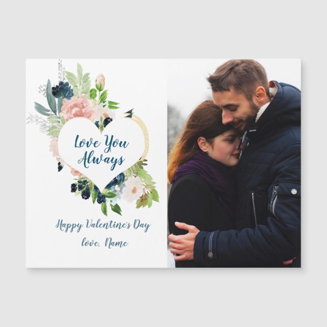 Te amo siempre San Valentín con tu foto, corazón (Anverso)