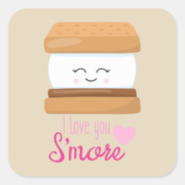 Te amo Smore word art un pegatina