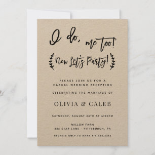 Te amo también Invitación solo para la recepción