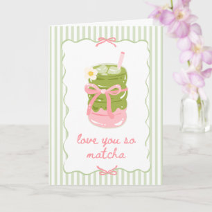 Te Amo Tanto Tarjeta Matcha Rosa y Verde
