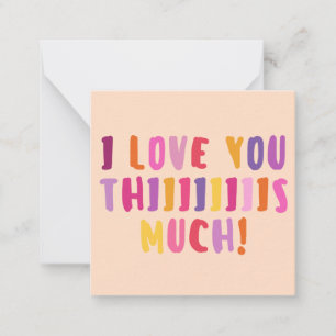 ¡Te Amo Tanto! Tarjeta pequeña plana