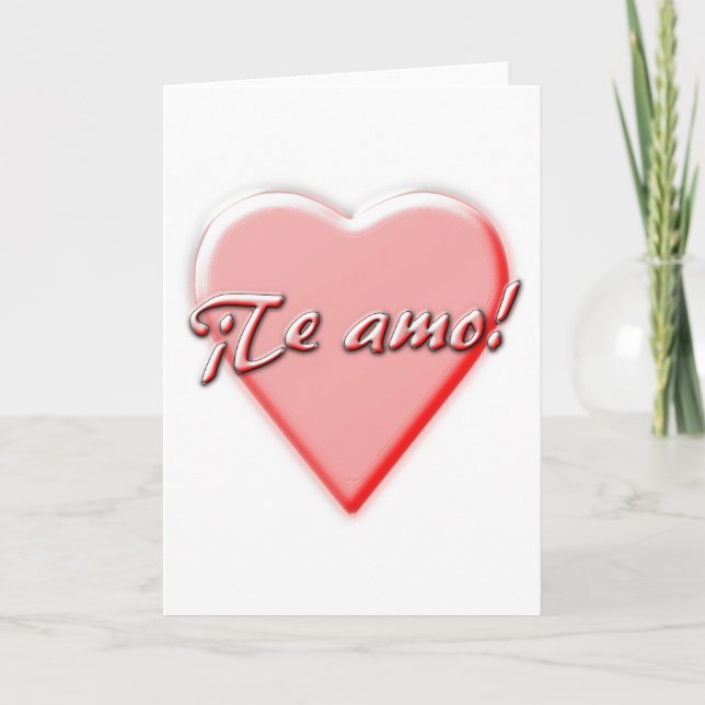Te amo tarjeta (Anverso)