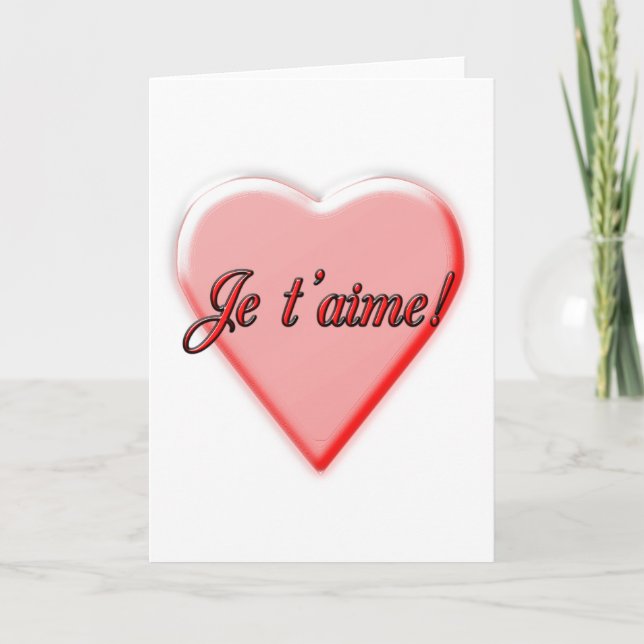 Te amo tarjeta (Anverso)