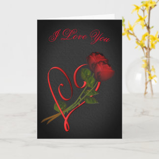Te Amo Tarjeta Cardíaca de Rosas Rojas