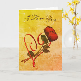 Te amo tarjeta de arte del corazón de rosas rojas