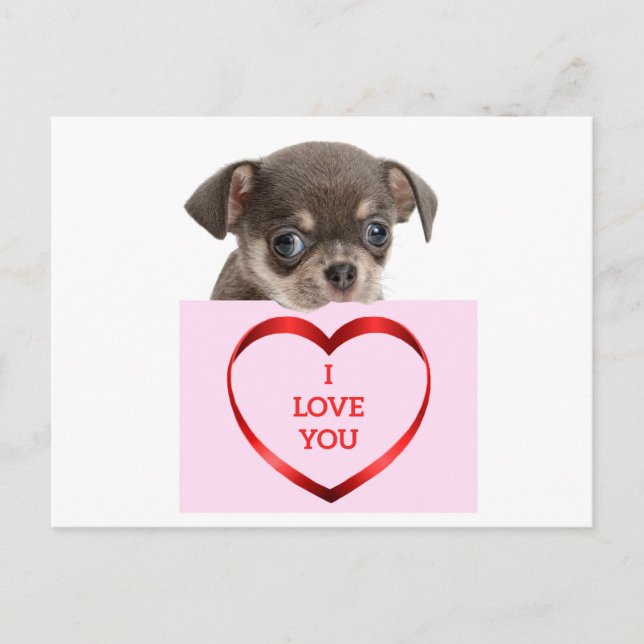 Te Amo Tarjeta De Cachorro (Anverso)