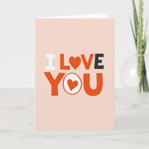 Te Amo Tarjeta de Corazón Moderno