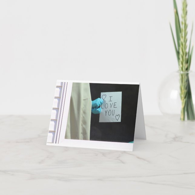 Te Amo Tarjeta De Cuarentena (Anverso)