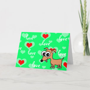 Te amo tarjeta de felicitación con la chihuahua