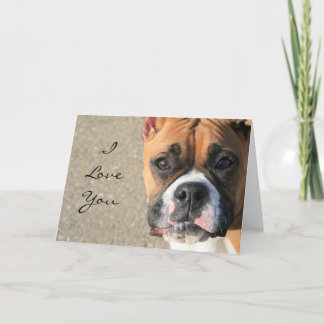 Te amo tarjeta de felicitación del perro del