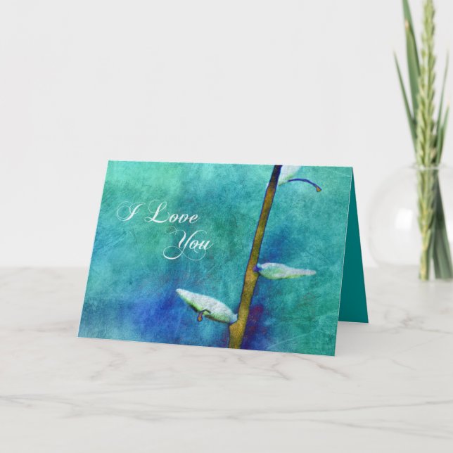 Te amo - tarjeta de la aguamarina (Anverso)