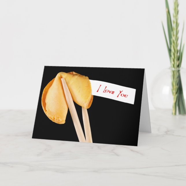 Te amo tarjeta de la galleta de la suerte (Anverso)