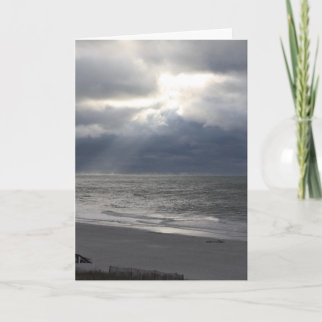 TE AMO tarjeta de la playa (Anverso)