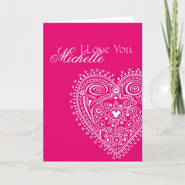 Te amo - tarjeta de presentación de encargo (Anverso)