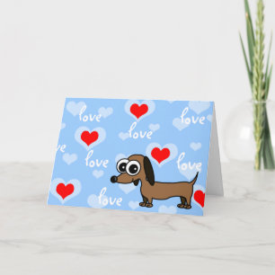 Te amo tarjeta de saludo con el Personalizado Dach