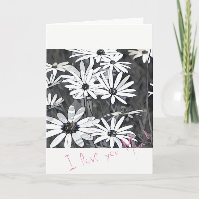 Te amo Tarjeta de saludo para mamá (Anverso)