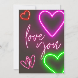 "Te amo" Tarjeta de San Valentín del Rótulo Neon