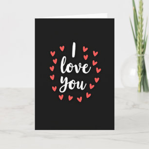 Te Amo Tarjeta Mate Corazones Rojos Para Ella