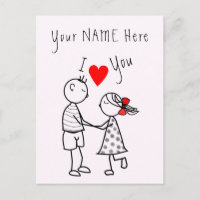 Te Amo Tarjeta Pareja Romántica - Tu Nombre - Text