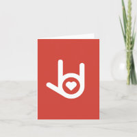 Te amo, tarjeta roja de saludo