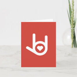 Te amo, tarjeta roja de saludo