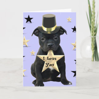Te amo tarjeta Staffordshire Bull Terrier