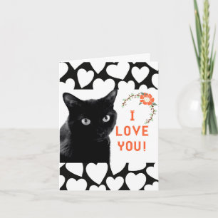 "Te amo" tarjetas de nota del gato