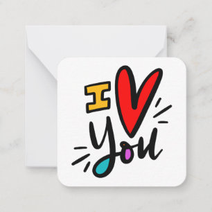 Te Amo Tarjetas Pequeñas de Notas