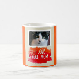 Te amo taza de encargo de la foto del gato de la