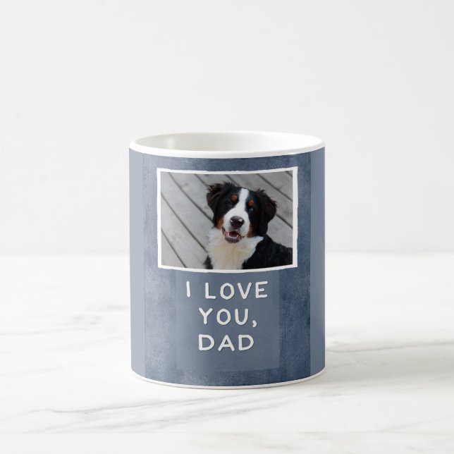 Te amo, taza de encargo de la foto del perro del (Centro)