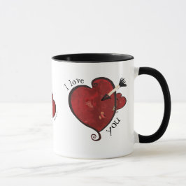 Te amo taza del corazón