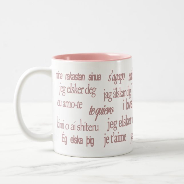 Te amo taza del día de San Valentín (Izquierda)