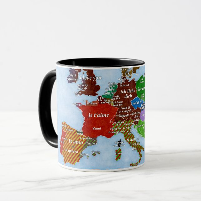 Te amo taza del mapa (Anverso izquierdo)