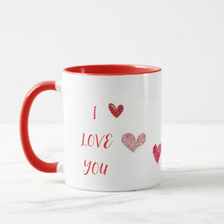 TE AMO TAZA ROJA