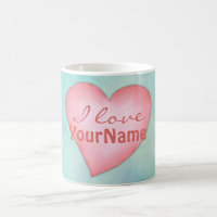 Te amo tazas conocidas de encargo del corazón