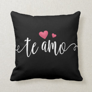 Te Amo Te Amo Cojín decorativo De San Valentín Esp