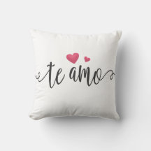 Te Amo Te Amo Cojín decorativo San Valentín