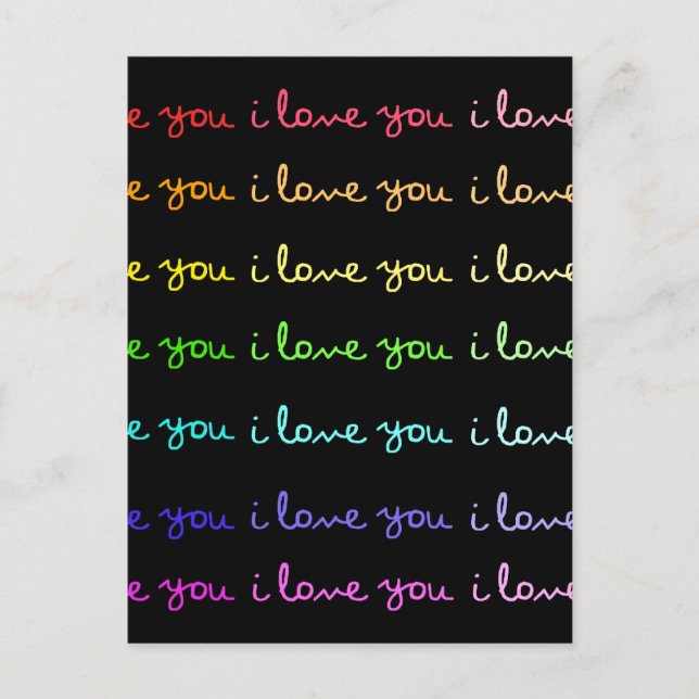 te amo, te amo, te amo, postal (Anverso)