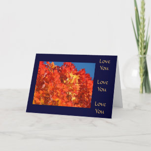 Te Amo Te Amo Te Amo Tarjetas de Saludo de Otoño