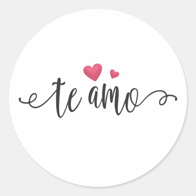 Te Amo Te Amo Valentín Español | PEGATINA (Anverso)