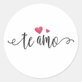 Te Amo Te Amo Valentín Español | PEGATINA