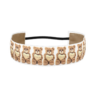 Te Amo Teddy Bear 1-1/2" Banda De Cabecera No Delg