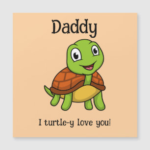 Te amo tortuosamente papá! Tortuga linda del Día d
