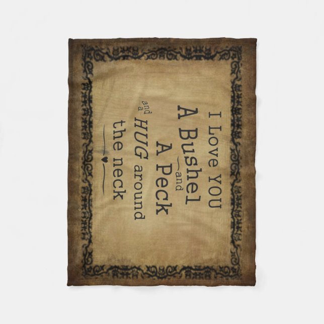 "Te amo un celemín y un peck" esquilan la manta (Anverso)